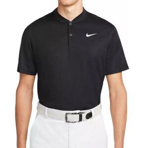 Men's NIKE dry-fit golf shirt, Blade collar, black NWT